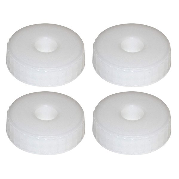 KCHEX DRILLED AIRLOCK CAPS 4 38/400 FOR BEER WINE FERMENTERS & ONE 1 GALLON GLASS JUGS