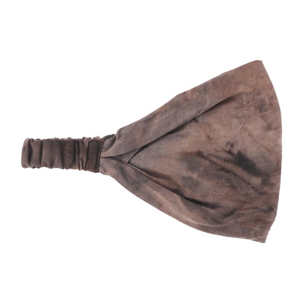 Motique Accessories Brown Soft Headwrap Tye Dye Boho Wide Headband Yoga