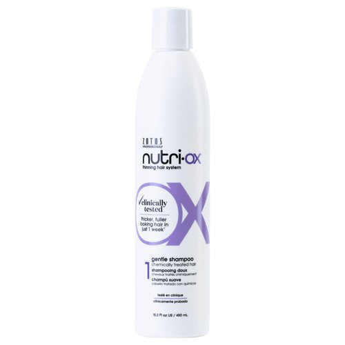 NUTRI-OX Gentle Shampoo for Thicker, Fuller-Looking Hair | Color Treated Hair | Peppermint | Clinically & Dermatologically Tested | Color-Safe | 15.2 Fl Oz