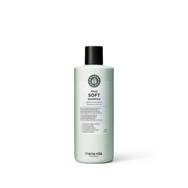 Maria Nila True Soft, Shampoo 11.8 Fl Oz, For Dry Hair, Argan Oil Remoisturises & Reduces Frizz, 100% Vegan & Sulfate/Paraben free