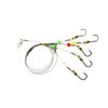 Fishing Hook with Leader,5 Hooks Fishing Rig-7 Strands Nylon Coated Fishing Leader with Swivle,Snap,Hooks