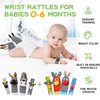 Baby Toys 0-6 Months,High Contrast Baby Toys for Newborn,8 Pcs Baby Rattles Toys,Infant Rattle Socks and Wrist Toy,Newborn Toys 0 3 Months Brain Development,0-6 Months Babies Boy Girl Gift