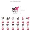 Kuormi Black Birthday Decorations Party Supplies Kawaii Sanro Party Favor Include Happy Birthday Banner, Cake Topper,Balloon，Cupcake Toppers, Carton Decorations for Women Teens