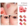 Stamp Liquid Blush Stamp Blush with Heart Shaped Applicator Natural Long Lasting Blush, Light and Airy Makeup Gift for Women (1)