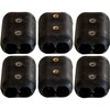 E-Z -TY 3/8 Inch (9 mm) Double OT Reusable Rope Clamps Black - SIX (6) PACK