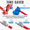 Straight Stop Valve, 6-Pack SUNGATOR Straight Water Shut Off Valve 1/2 x 3/8 Inch Compression, Toilet Water Valve, 1/4 Turn, No Lead Brass Push to Connect Plumbing Fitting, PEX Pipe, Copper, CPVC