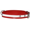 High Quality Genuine Leather Reflective Dog Collar 16" Long 3/4" Wide Red Fits 11"-13" Neck
