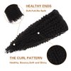 Curly Clip in Hair Extensions Real Human Hair 100% Brazilian Virgin Human Hair 8Pcs with 18clips Double Weft 3C 4A Kinky Curly Human Hair Extensions (22 inch, 120g, Natural Black)