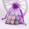 Wudygirl 100pcs Sheer Organza Bag 4X6 with Drawstring Jewelry Pouches Bags for Party Wedding Favor Candy Seashell Gift Bags (Purple 4x6)