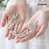 Easedaily Crystal Bride Wedding Headpiece Silver Rhinestone Bridal Hair Comb Prom Hair Accessories for Women