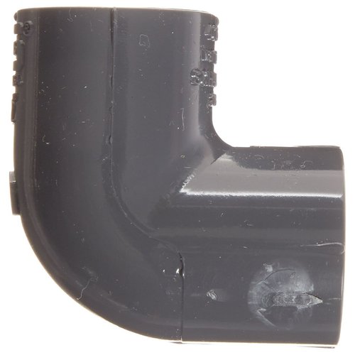 Spears 406-G Series PVC Pipe Fitting, 90 Degree Elbow, Schedule 40, Gray, 1/2" Socket