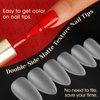 300PCS Full Matte Short Almond Gel Nail Tips,ROSALIND 15 Sizes Full Cover Almond Nail Tips Acrylic Fake Nails Extension Nail Art,Soak Off Soft Gel Nail Tips with Box (Pre-shaped No Filed)