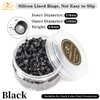 Hair Extension Beads, Black Microlink Tinsel Beads, 5mm Silicon Beads for Hair Extensions (1000pcs Black)
