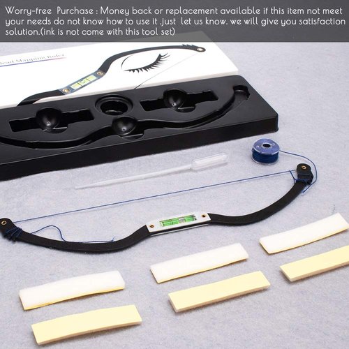 Eyebrow Shaping Kit,Eyebrow Shaper, Eyebrow Ruler Eyebrow Corrector, Professional Level Measure Tool for Eyebrow, Drawing Line Kit for Eyebrow,Reuseable Eyebrow Positioning Tool