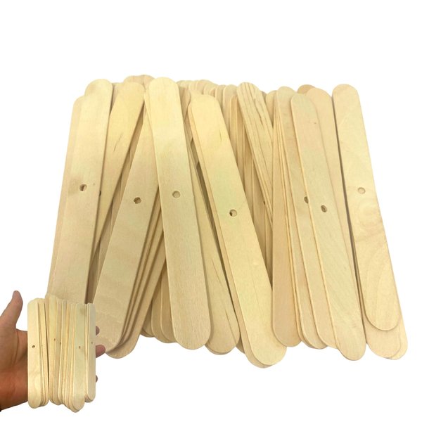 Bonka Bird Toys 2924 Pk100 Drilled Natural Wood Chew Sticks Parrot Foot Talon Craft Part Toys, Conure, Amazon, African Grey, and Similar Sized Birds