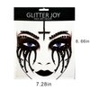 Saturey Halloween Nun Costume Accessories Set, with Nun Temporary Rhinestone Temporary Face Tattoo for Halloween Festival Rave Party Outfit for Halloween Cosplay Party, black, M