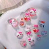 Cute Cat Nail Charms Cartoon Nail Art Charms 3D Kawaii Cat Design Nail Rhinestones Cute Nail Charms for Acrylic Nails Cartoon Flatback Charms Nail Jewelry for DIY Craft Phone Case Decoration