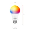 Sylvania Smart Light Bulb, Bluetooth Mesh LED Bulb, Compatible with Alexa & Google Home, A19, 60W Equivalent, E26, RGBW Full Color & Adjustable White - 4 PK [2022 Model]
