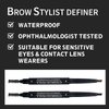 XYFZBL Waterproof,Triangular Eyebrow Pencil, Mechanical Pencil,Draws Tiny Brow Hairs and Fills in Sparse Areas and Gaps(dark brown)