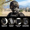OneTigris X Storm Airsoft Mask Foldable Mesh Mask with Removable Shark Jaw Morale Patch (Black Teeth)