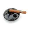 5 Inch Commercial Quality Melamine Windproof Ashtray - Black