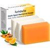lunavia Kojic Acid Dark Spot Remover Soap Bar with Vitamin C, Turmeric, Retinol, Collagen & Hyaluronic Acid – Brightening Face & Body Soap – Fade Dark Spots, Even Skin Tone – 3 Pack