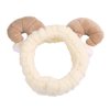 STOBOK Makeup Horn Headband Cartoon Elastic Washing Face Hair Band Cosmetic Shower Plush Hair Accessories