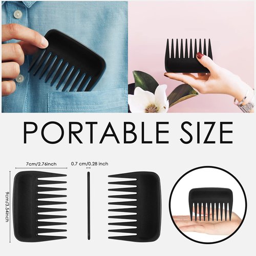 6 Piecess Palm Combs Pocket Mini Brush Palm Hair Brush Wide Tooth Detangling Combs Pocket Travel Combs for Men Women Curly hair