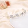 Oriamour Wedding Headband With Pearls And Crystals Rhinestone Tiara Headpiece Bridal Hair Accessories for Bride Women (Silver)