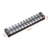 uxcell a13052800ux0615 600V 25A Double Rows 12P 12 Positions Covered Barrier Screw Terminal Block