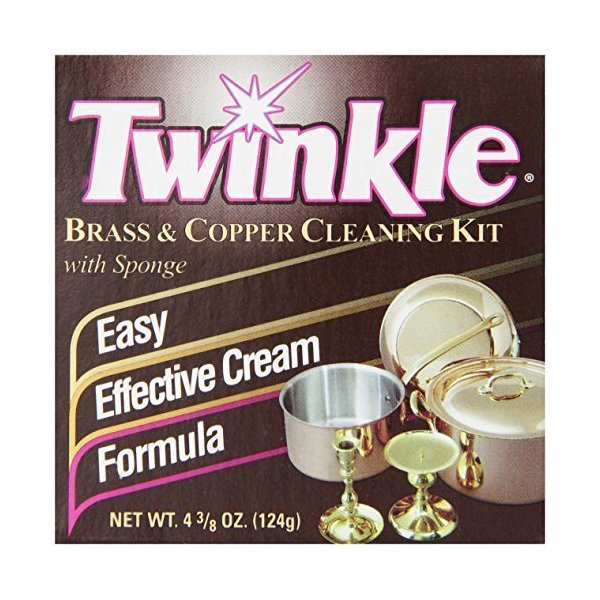Twinkle Brass & Copper Cleaning Kit, Easy Effective Cream Formula, 4.38-Ounce (Pack of 2)