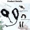 2Pcs Adjustable Hair Ties, Hair Ties for Thick, Length and Lock Hair Stretcher, Thick Ties for Buns, Soft Locs, Dreads, Curly Hair&Afro Puffs