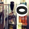50 Pieces Beer Gaskets Beer Line Washer Keg Tap Line Washer Black Rubber Coupling Gasket for Beer Seal 1/8 Inch Thickness