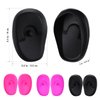 4 Pairs Silicone Ear Covers, Hair Dye Shield Ear Protectors, Reusable Ear Caps for Hair Salon Coloring Treatments and Home Shower Random Color