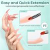 Modelones Slip Solution for Poly Nail Gel, Anti-Stick Gel Nail Extension Complete Kit with Nail Forms Nail Tips Clips Nail Art Tool DIY at Home