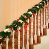 Lvydec 36 Feet Christmas Garland, 2 Strands Artificial Pine Garland Soft Greenery Garland for Holiday Wedding Party Decoration, Outdoor/Indoor Use