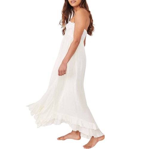 Free People Adella Corsett Beauty Berry Maxi Dress (Medium) Ivory