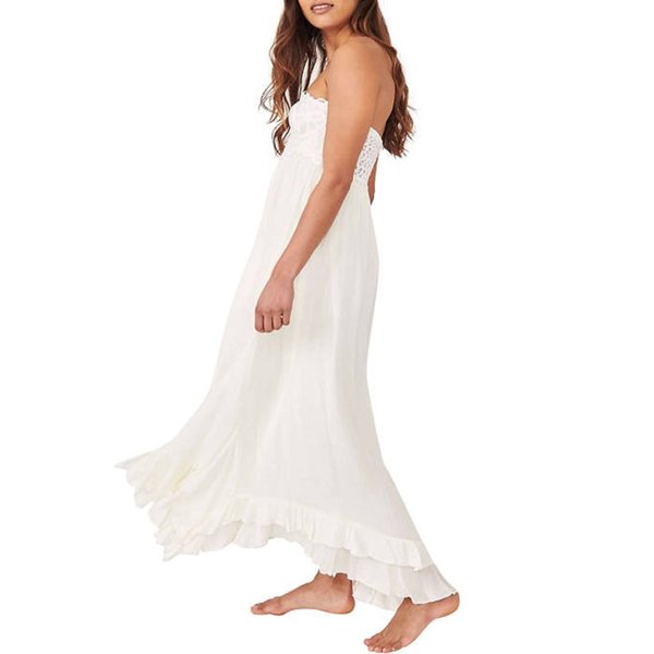 Free People Adella Corsett Beauty Berry Maxi Dress (Medium) Ivory