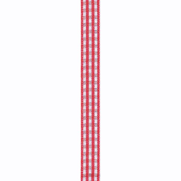 Berwick AKV2 13 3/8-Inch Wide by 250-Yard Spool Gingham Printed Curling Craft Ribbon, Red