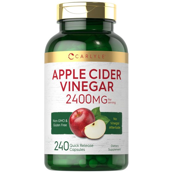 Carlyle Apple Cider Vinegar Capsules | 2400mg | 240 Count | Non-GMO, Gluten Free Supplement