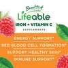 Lifeable Iron for Kids – with Vitamin C – 10 mg – Great Tasting Natural Flavor Gummy Supplement – Gluten Free Vegetarian GMO-Free Chewable – for Iron Deficiency – for Children – 90 Gummies
