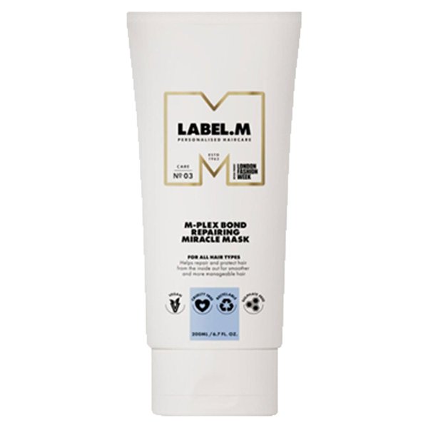 M-Plex Bond Repairing Miracle Mask: Intensive Hair Treatment with Keratin, Amino Acids & Natural Oils for Deep Conditioning, Color-Safe, Sulfate & Paraben-Free - Ideal for Chemically Treated, Heat-Stressed Hair - 200 mL