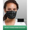 Made in USA, ASTM Level 3 Face Mask by EG ECOGUARD, 3-ply / 50 Pack / Disposable / Breathable (Black, Adult)