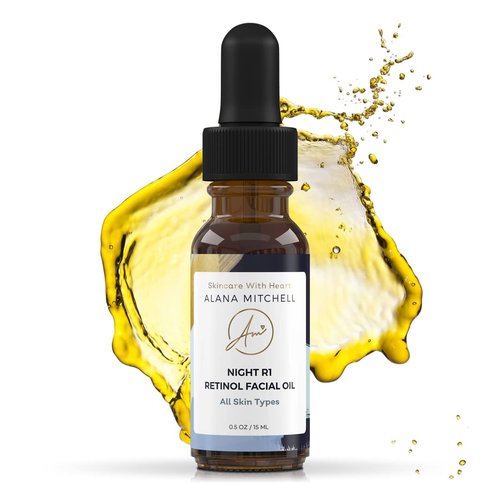 Alana Mitchell Skin Care Retinol Serum for Face – Overnight Face Serum, Anti Aging Serum to Reduce Dark Spots, Wrinkles & Fine Lines – 100% Natural Face Oil – Brightening Skin Care Facial Oil (15 ml)