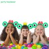 Frog Headbands with Bow&Crown Plush Frog Ears Headband,Cute Frog Eye Headbands Cosplay Costume Headwear Accessories for Passover Dress up Party Games Costume Fluffy Frog Makeup Headbands for Wash Face