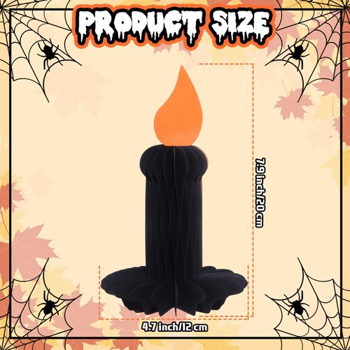 Cinnvoice 6 Pcs Honeycomb Paper Decorations - Magnetic Halloween Centerpieces & Reusable Table Decorations for Indoor/Outdoor Parties