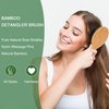 OWIIZI Boar Bristle Hair Brush for Women & Mens Natural Boar Bristle Brush Bamboo Detangler Brush and Comb Set for Long Curly Fine Hair(Set A)