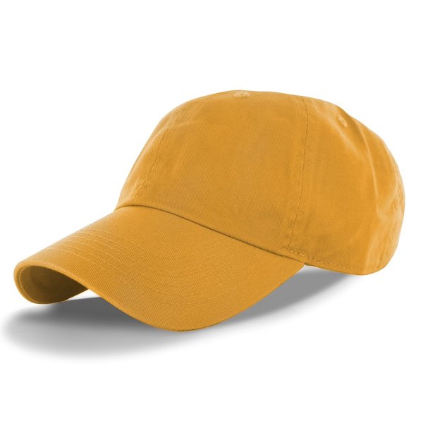 Plain 100% Cotton Hat Men Women Adjustable Baseball Cap (30+ Colors) Gold, One Size
