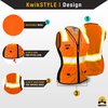 KwikSafety FIRST LADY Safety Vest for Women [SNUG-FIT] 9 Pockets, Class 2 Custom High Visibility Reflective ANSI OSHA Fitted Construction Work PPE/Orange Medium