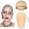 NACHLYNN 2/4/6/ Pcs Halloween Bald Cap for Adult Makeup Latex Bald Caps Nylon Bald Wig Cap Costume for Halloween Party Men (Classic, 2)